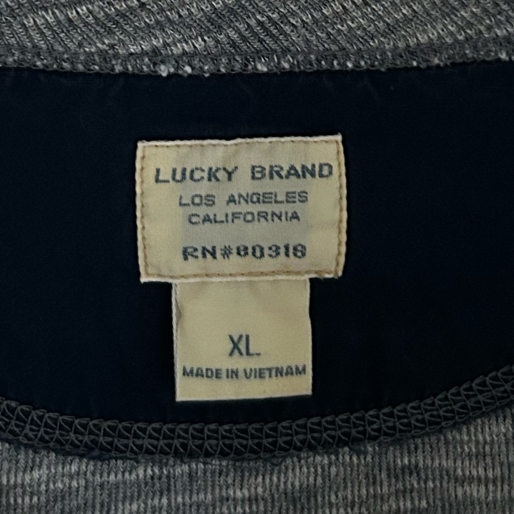 Lucky Brand Men’s XL Long Sleeve Vintage Henley Pullover - Picture 3 of 12